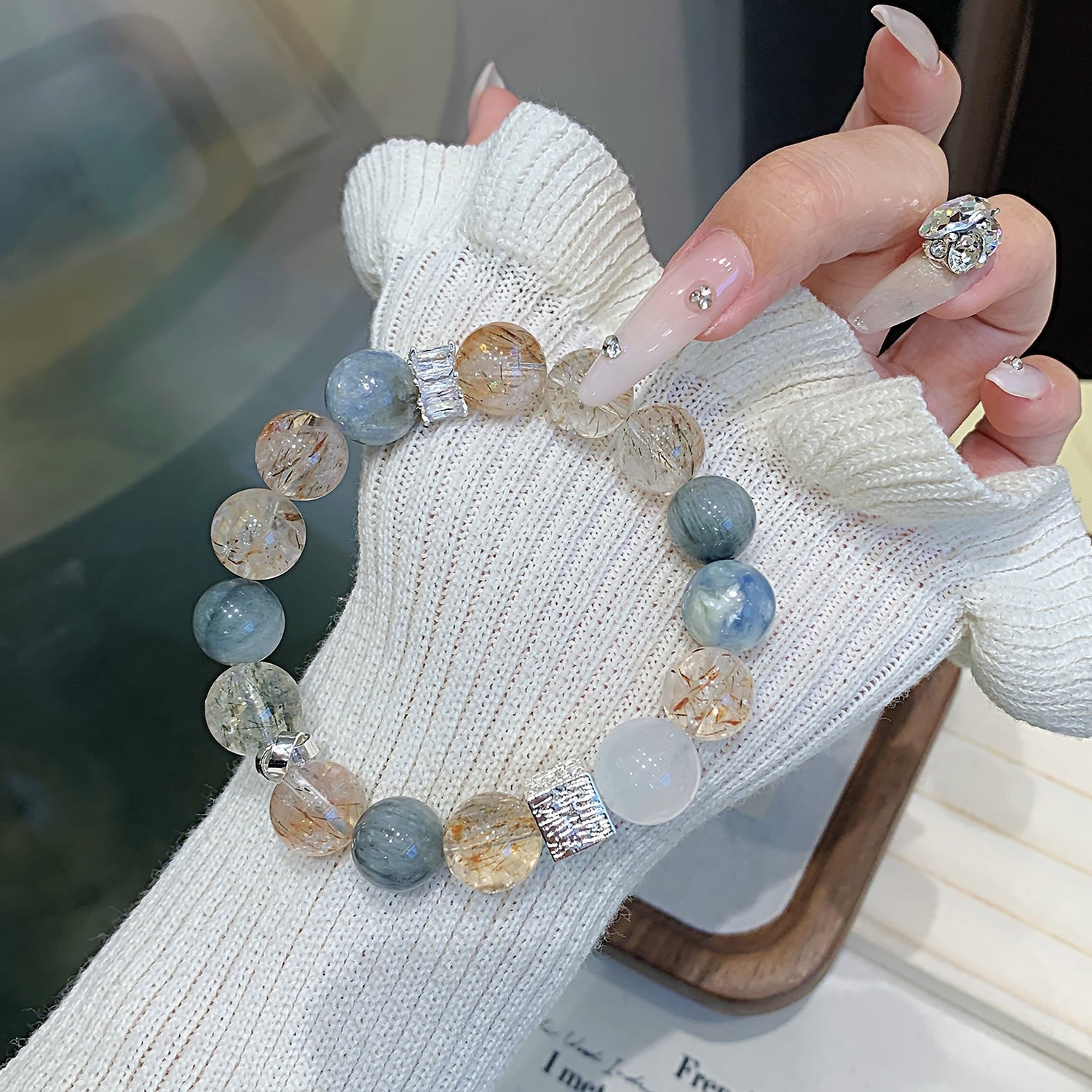 Natural Multi-Gemstone Hawk’s Eye Bracelet – DIY Customizable Design