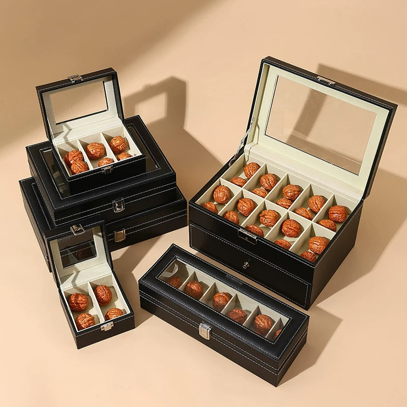 Wenwan Walnuts Leather Storage Box