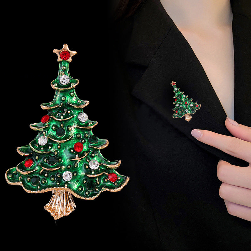 Christmas Brooch Pin Christmas Tree Brooch Festive Holiday Accessory