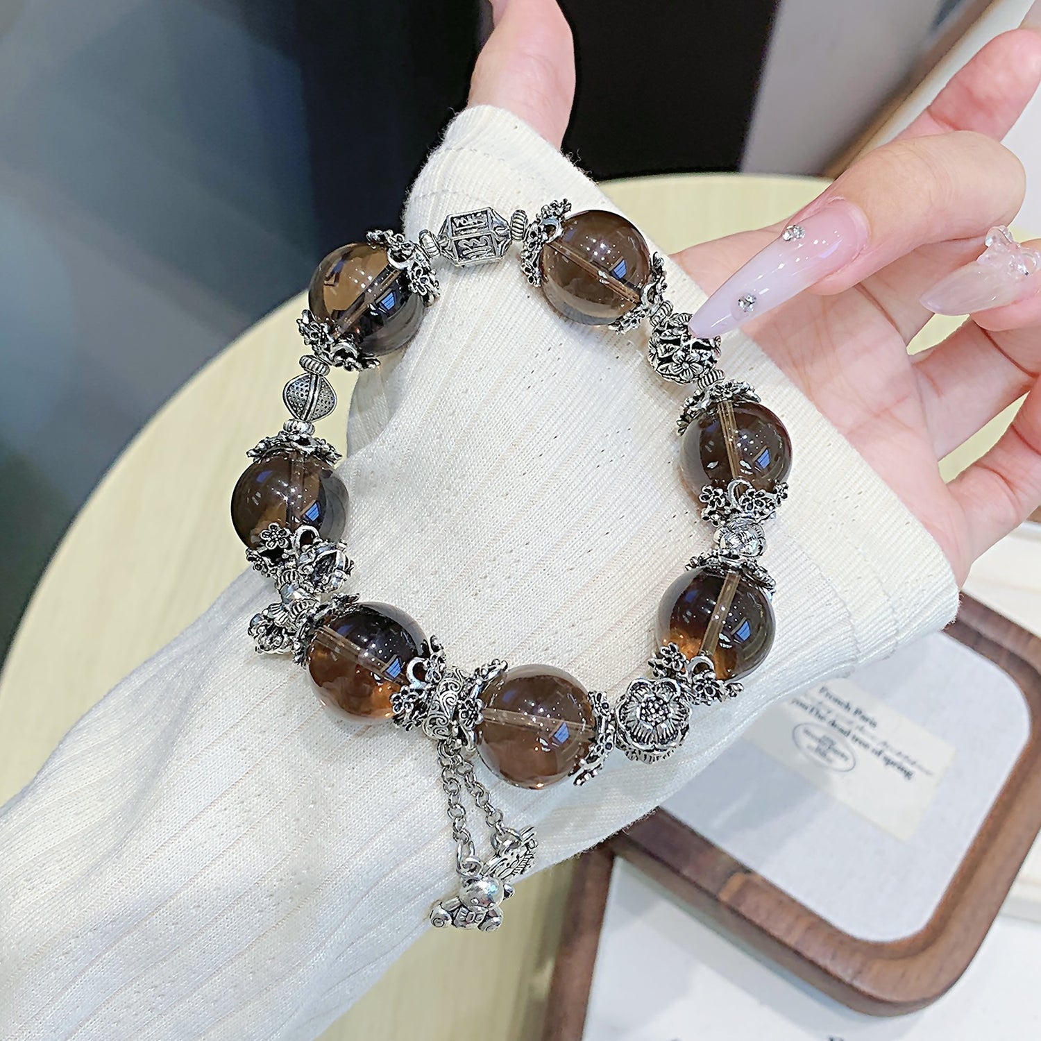 Natural Smoky Quartz Bracelet – DIY Customizable Design
