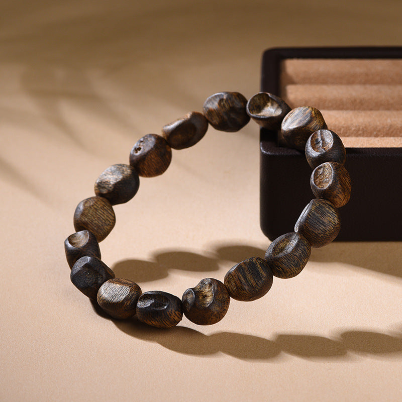 Natural Hainan Scarred Agarwood Bracelet