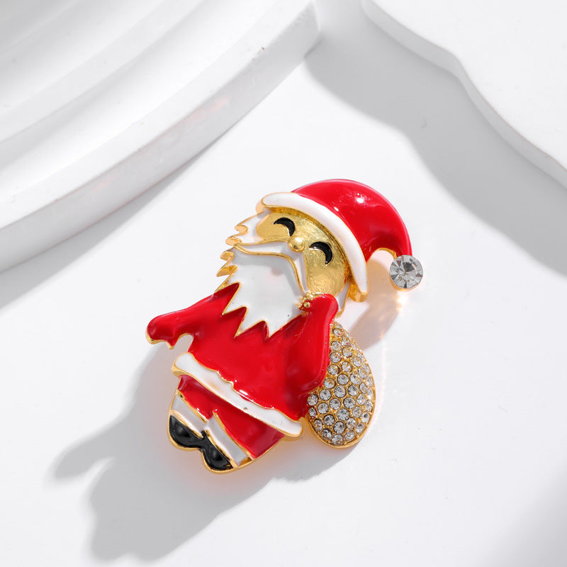 Santa Claus Brooch New Christmas Brooch Pin Niche Holiday Accessories for Women