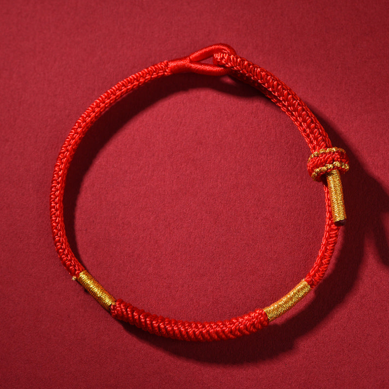 Handmade Zodiac Birth Year Red String Bracelet – Lucky Charm for Protection & Good Fortune