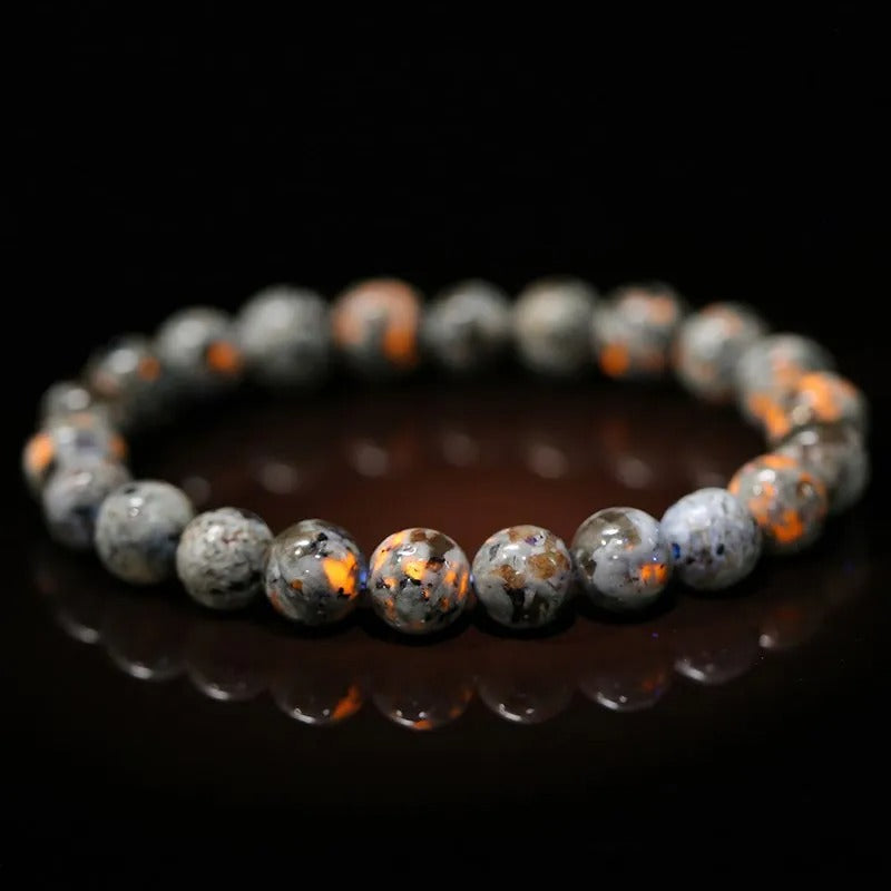 Flame Stone Energy Bracelet Single Circle Round Bead Bracelet