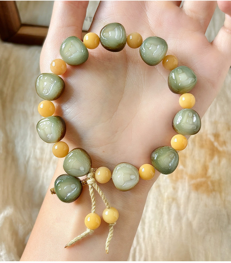 Carved Wuxiang Buddha Bodhi Bracelet – Zen Meditation Beads