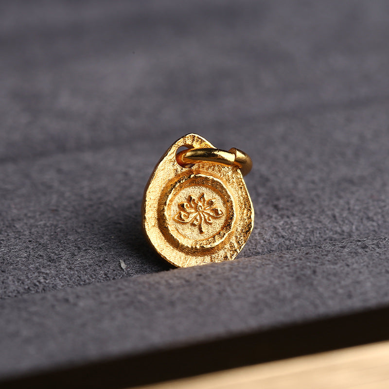 S925 Silver-plated Lotus Small Tag DIY Pendant Accessories