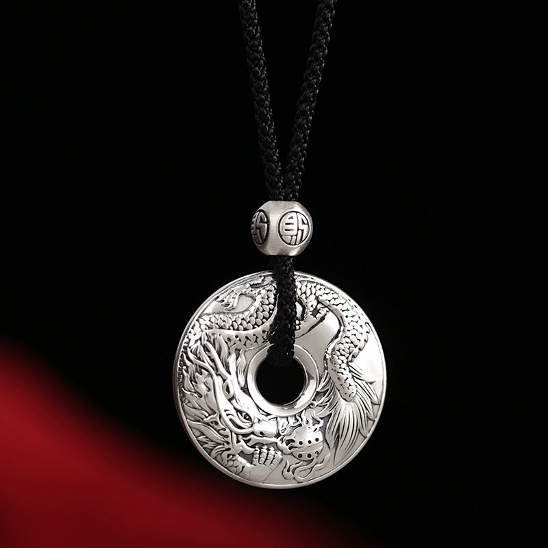 Pure Silver  Dragon Pendant