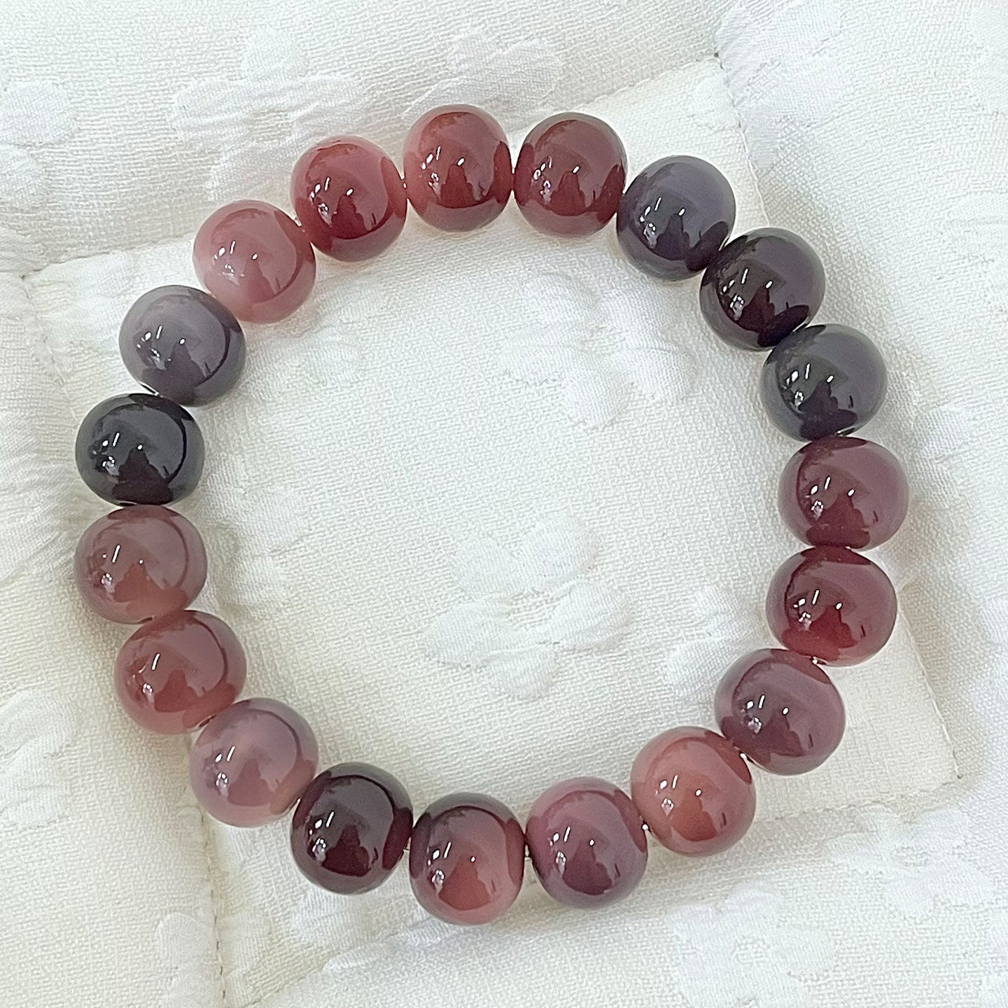 Grape Bodhi Bracelet – Stress Relief Fidget Beads, Smooth & Glossy Finish