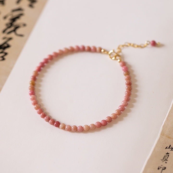 Natural Red Stone Bracelet DIY Design Simple Women's Bracelet