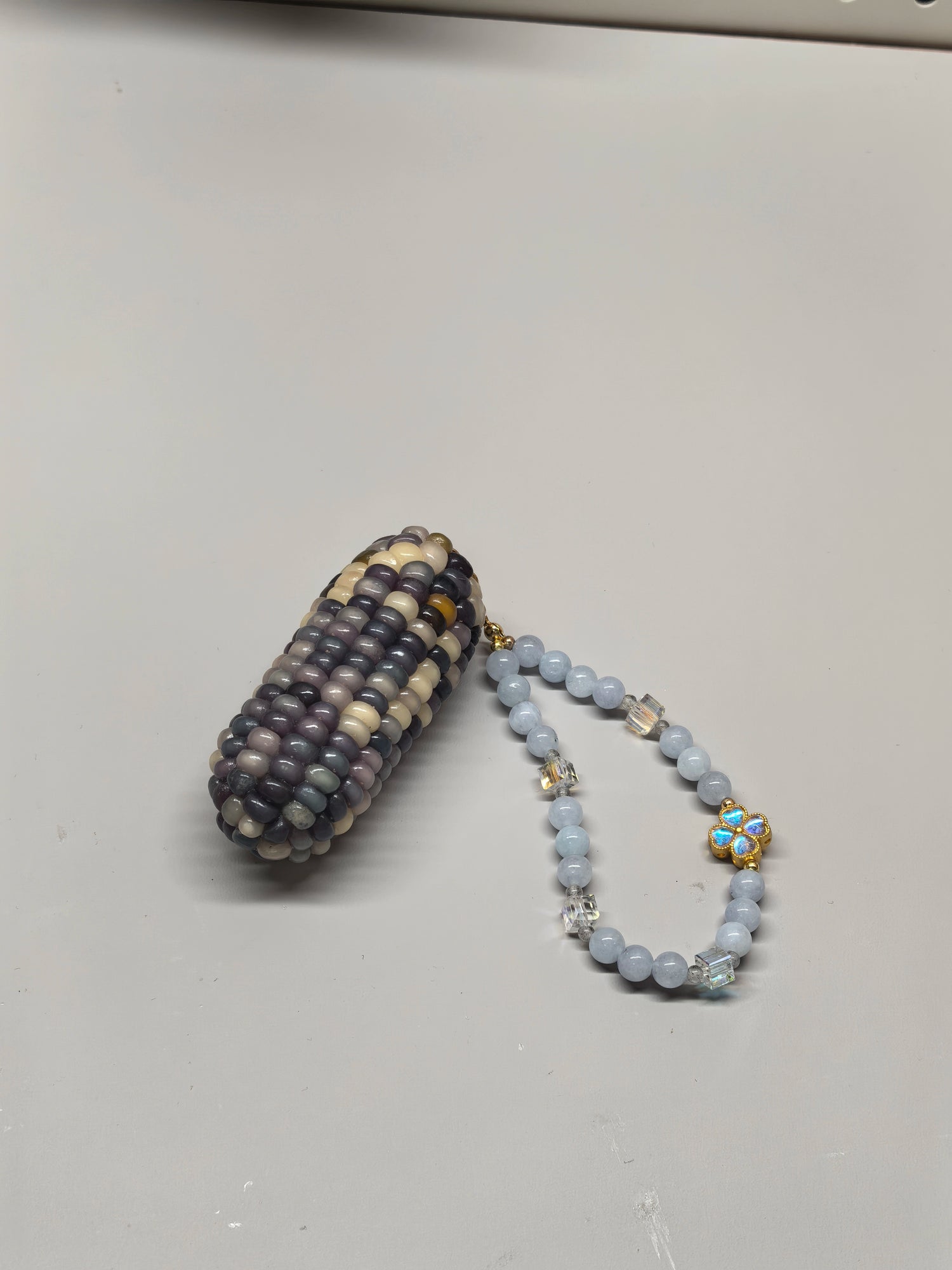 Multicolored Gemstone Deep Blue Corn Ornament