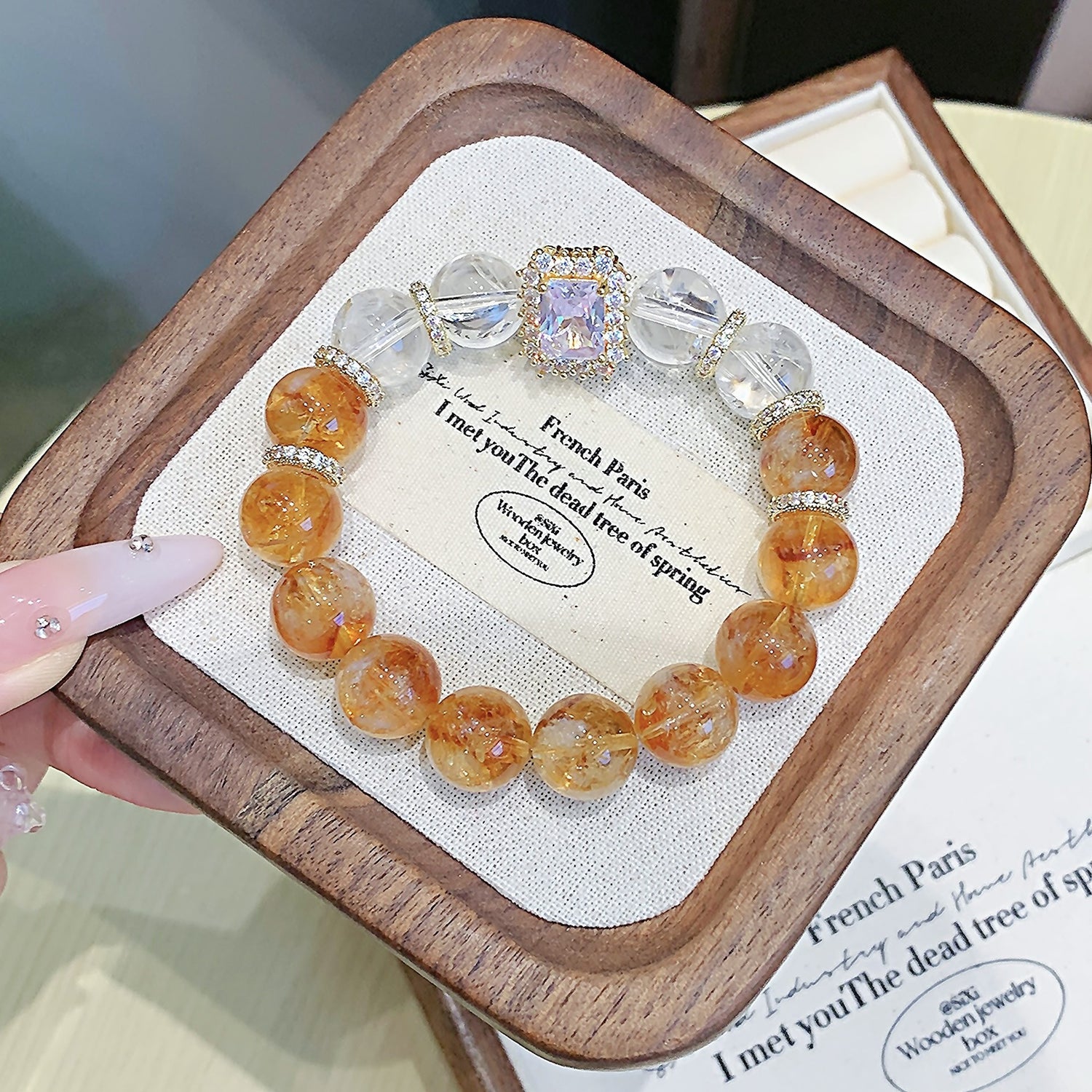 Natural Golden Topaz Quartz Bracelet – DIY Personalized Design