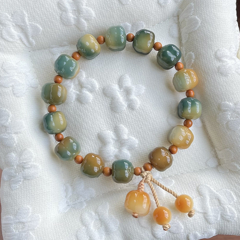 Dunhuang Little Persimmon Bodhi Bracelet – Natural Bodhi Seed Beads