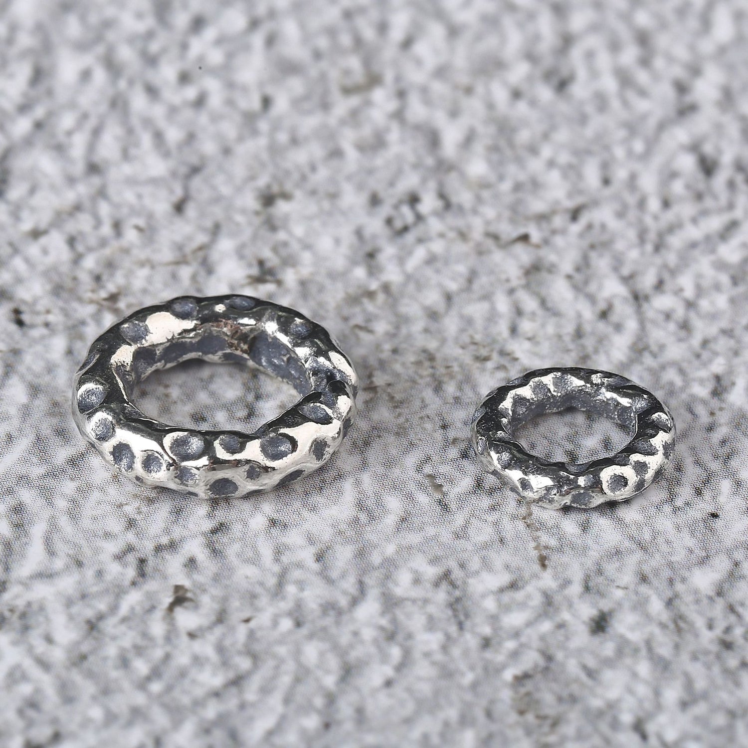 S925 Silver, Crater Card Ring Running Ring DIY Bracelet Small Silver Ring Accessories