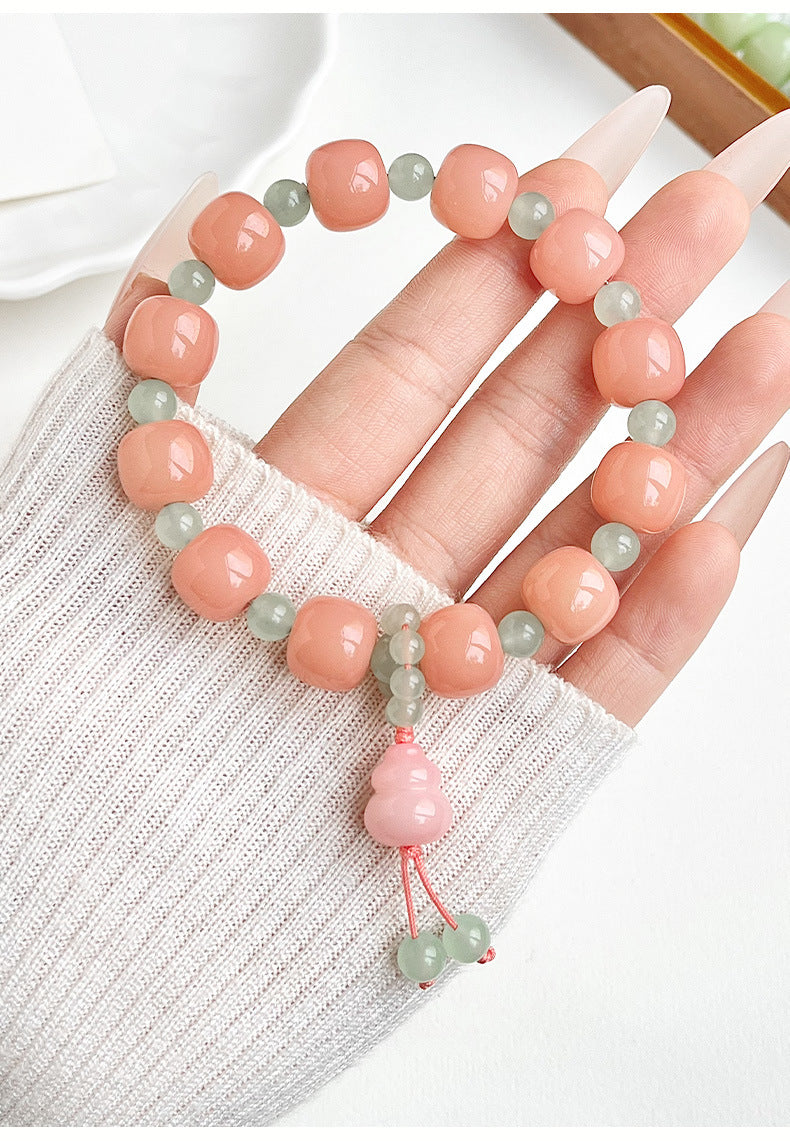 Sweet Pastel Bodhi Bracelet – Natural Beads for Everyday Wear