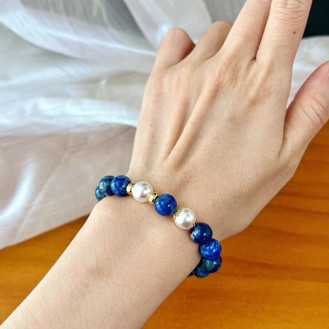 Retro Natural Lapis Lazuli Bracelet Premium Handmade Beaded Bracelet