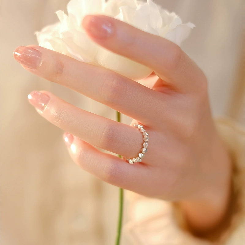 Ultra-fine 3mm Sterling Silver Bead Ring