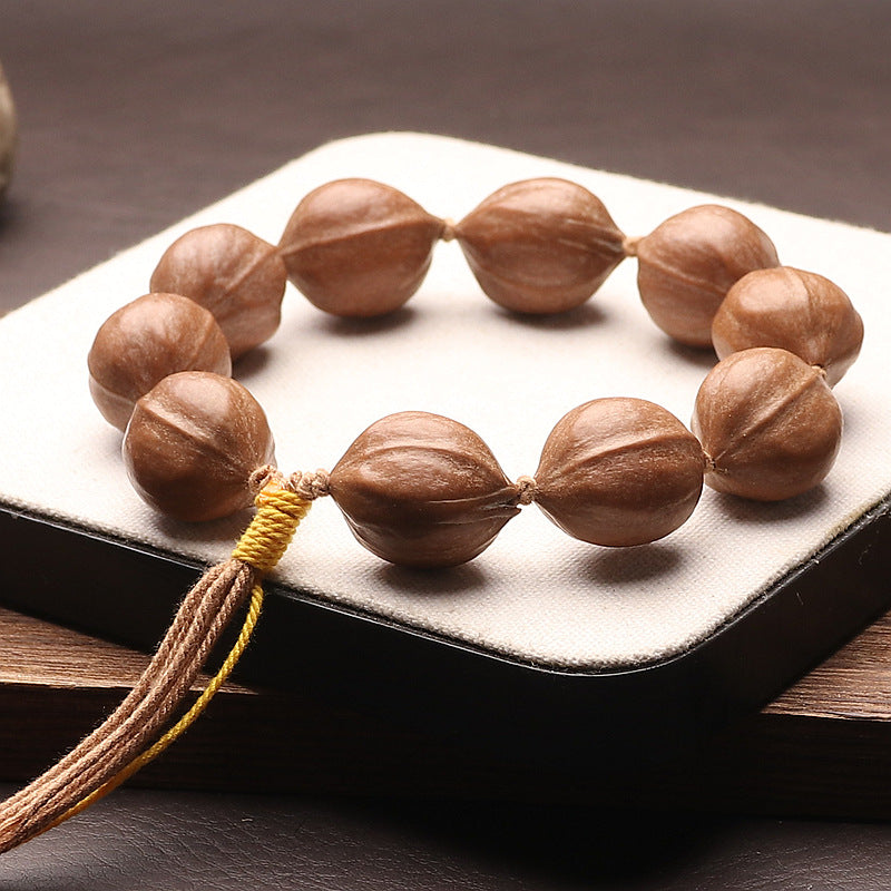 Natural Wenwan Olive Pit Bead Bracelet 20×23 mm
