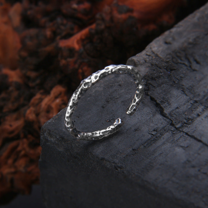925 Sterling Silver Irregular Wrinkle Ring