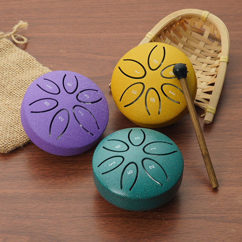 Outdoor Rain Drum – 3 Inch 6-Note Mini Steel Tongue Drum for Relaxation & Musical Play