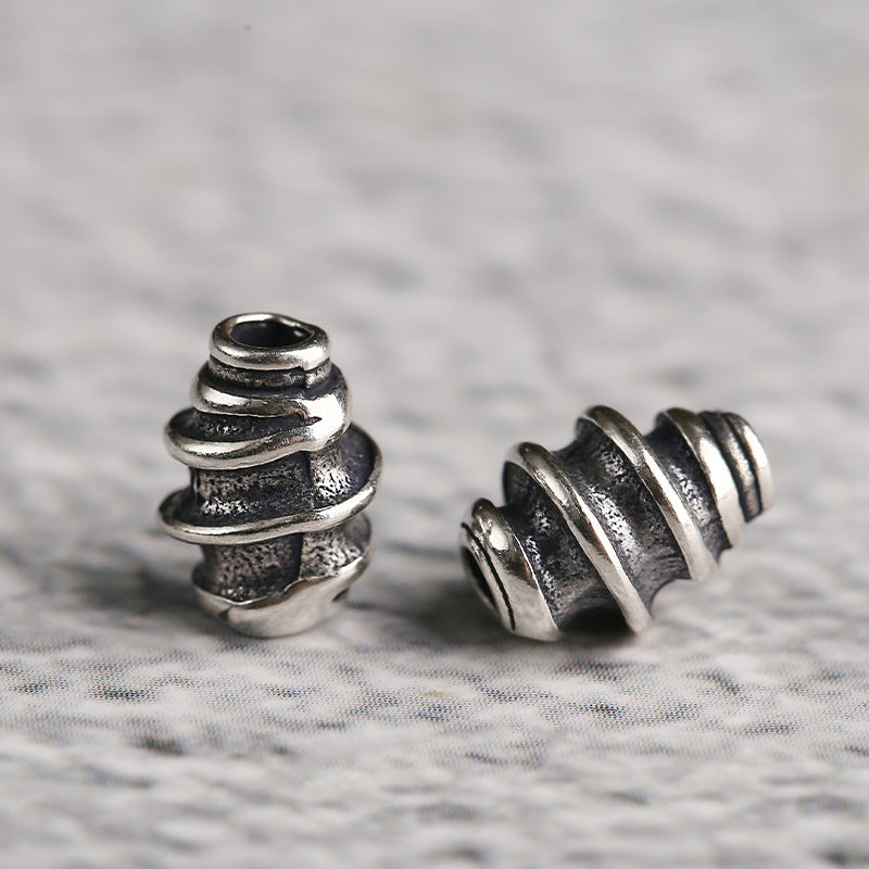 S925 Silver, Screw Tower Type Hanging Ring DIY Jewelry Accessories