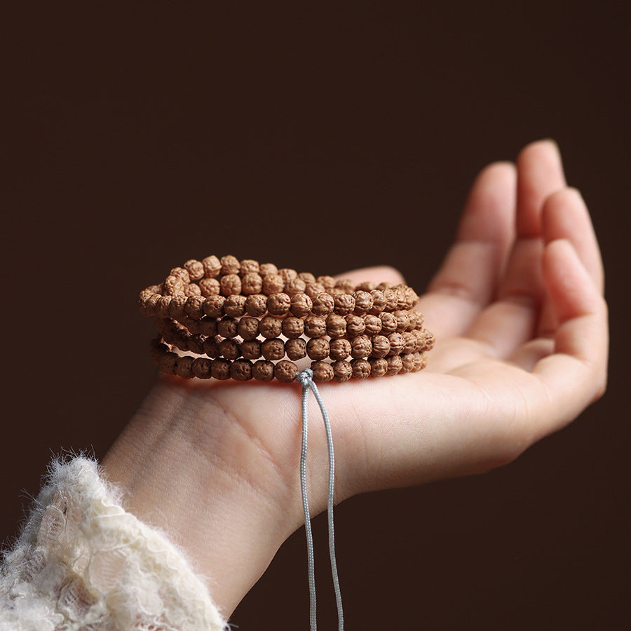 Five-Claw Little Buddha’s Hand Rudraksha 108-Bead Mala Bracelet