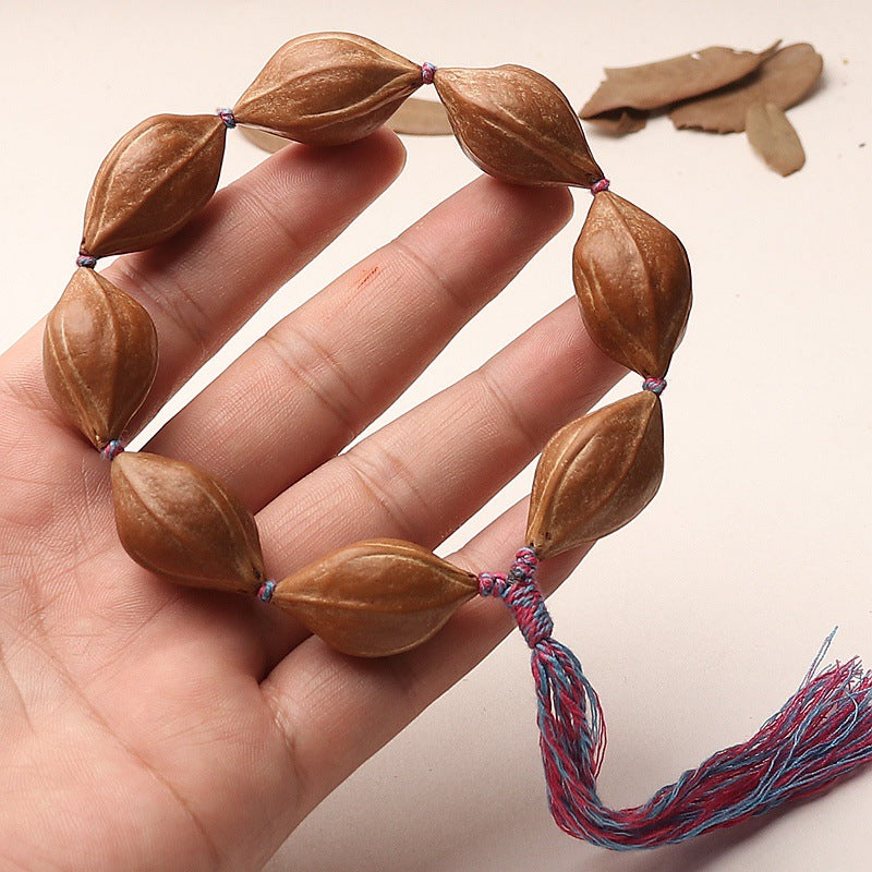 Natural Wenwan Olive Pit Iron Core Bead Bracelet