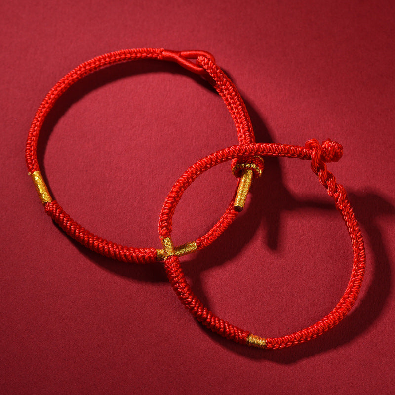 Handmade Zodiac Birth Year Red String Bracelet – Lucky Charm for Protection & Good Fortune