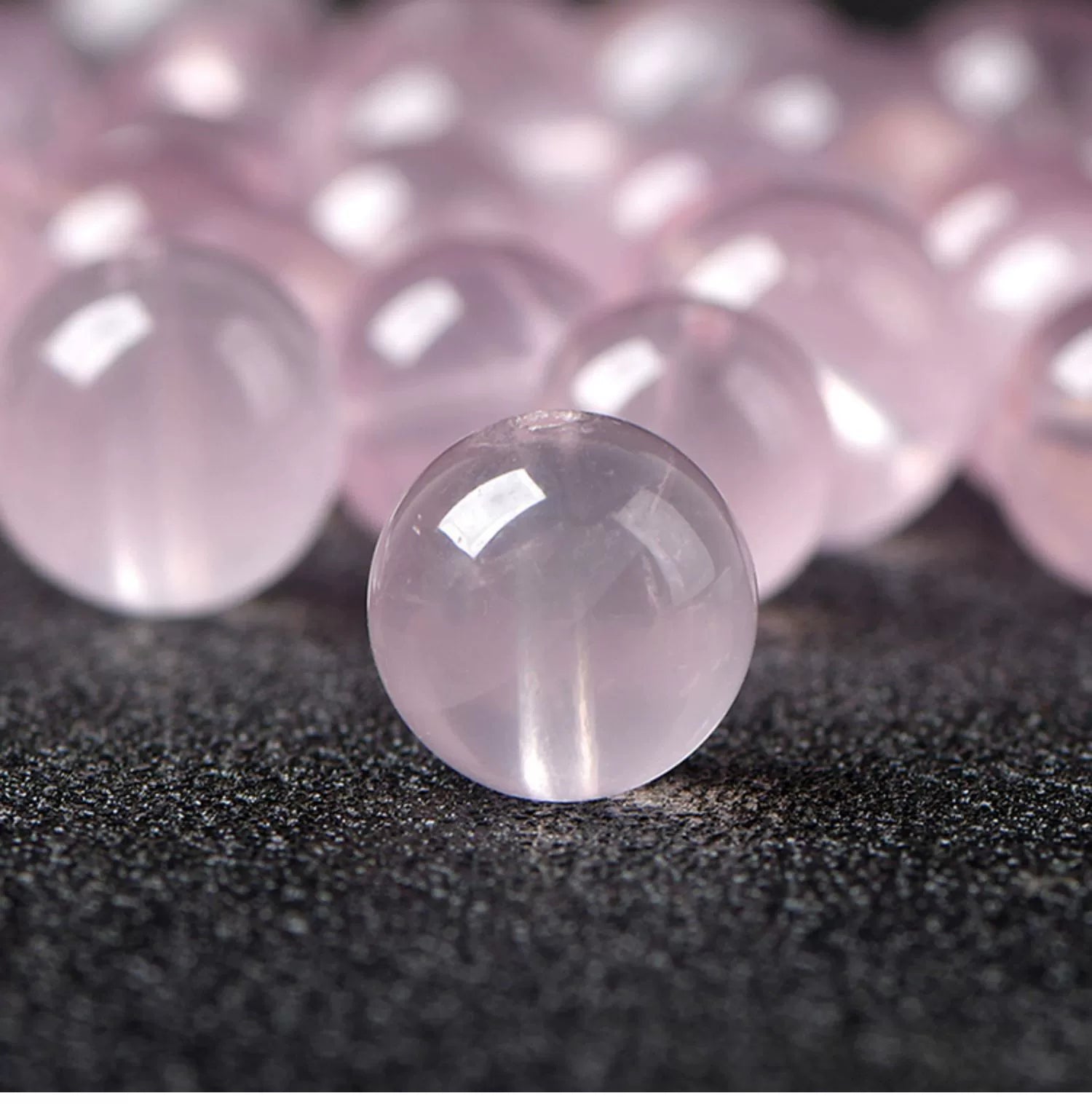 Buddha3bodhi Natural Pink Crystal Ice Jelly Beads Healing Pink Quartz