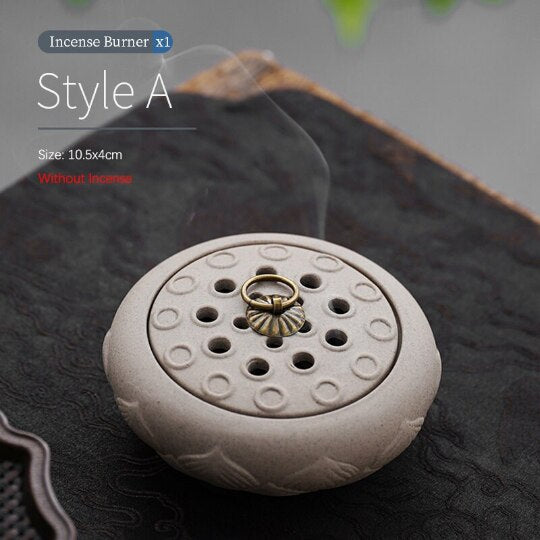 Buddha3bodhi Lotus Zen Ceramic Plate Incense Burner Ornament