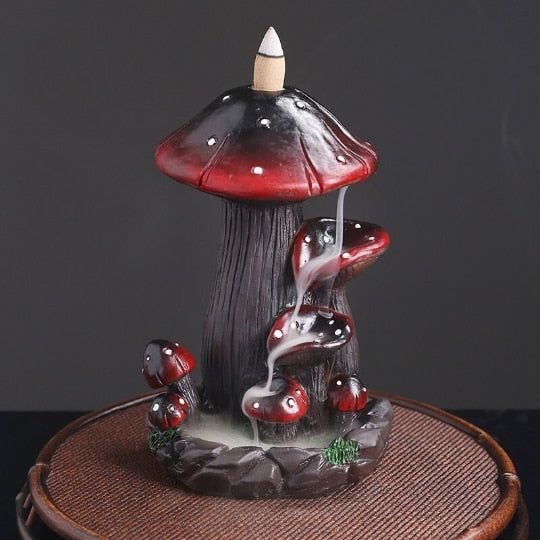 Cute Mushroom Backflow Incense Burner