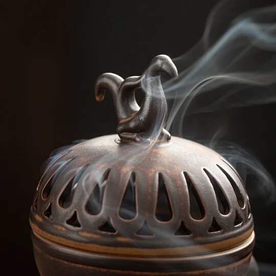 Three-Legged Ceramic Incense Burner