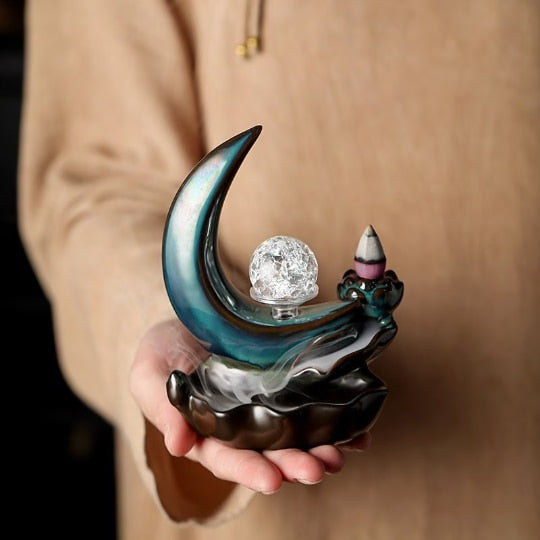 Crescent Moon Backflow Incense Burner