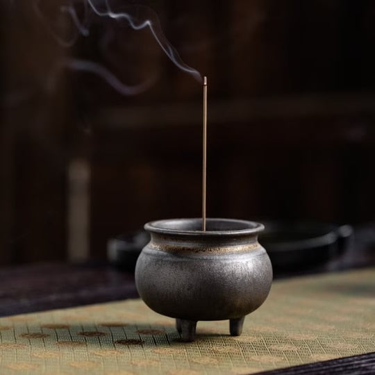 Bronze Three -footed Ceramic Incense Burner