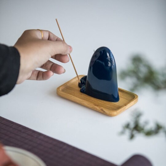 Mountain and Floating Clouds Incense Burner for Sticks