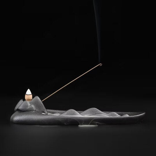 Creative Mountain and Cloud Backflow Waterfall Incense Burner