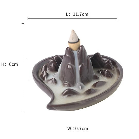 Heart-Shaped Fountain Backflow Incense Burner