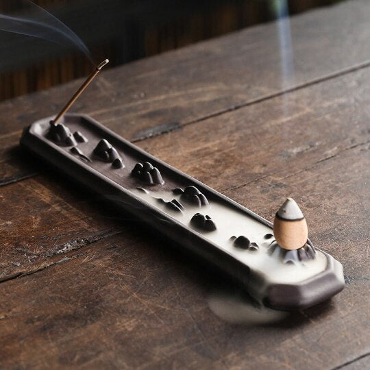 Minimalist Dual Purpose Backflow Incense Burner