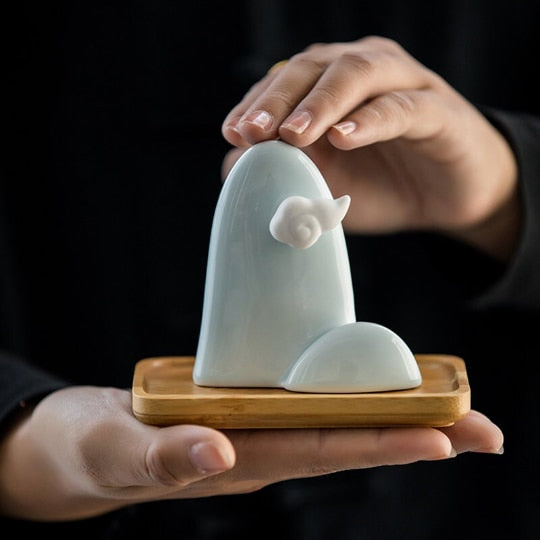 Mountain and Floating Clouds Incense Burner for Sticks