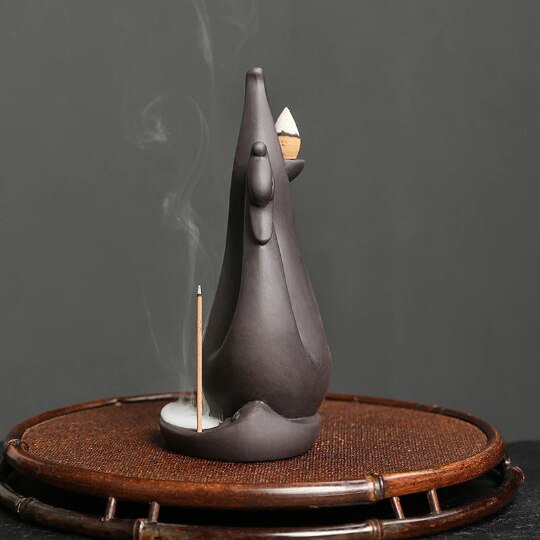 Pretty Swan Ceramic Backflow Incense Burner