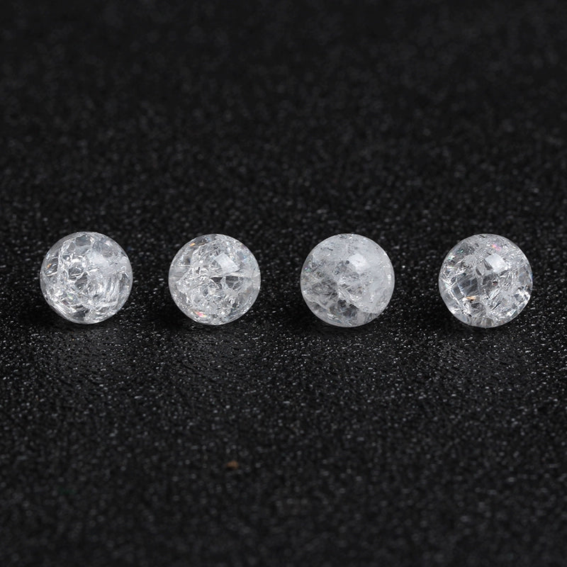 Buddha3bodhi Natural White Crystal Charm Positive White Burst Beads