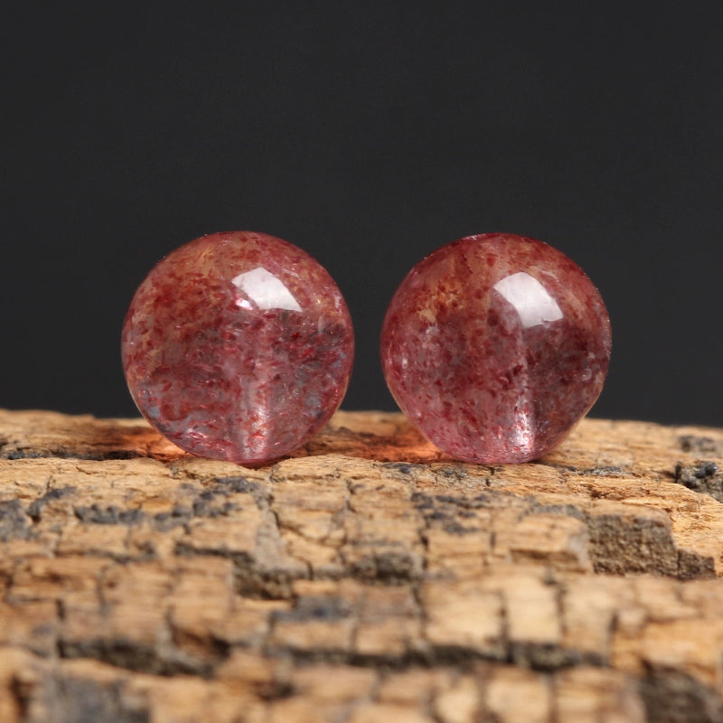 Buddha3bodhi 7A Natural Strawberry Quartz Bead Healing Crystal