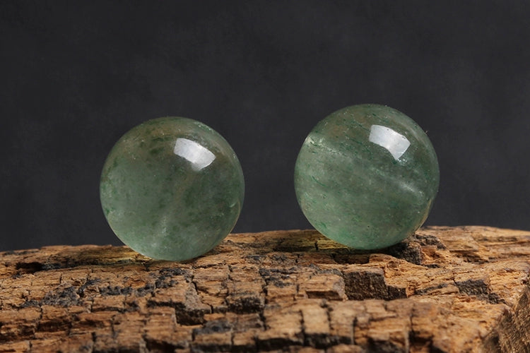 Natural 3A Green Strawberry Crystal Bead