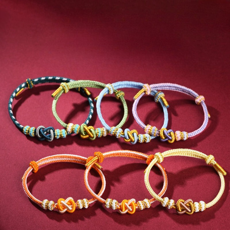 Handcrafted Red Rope Bracelet for Couples – Good Luck & Fortune Amulet Gift