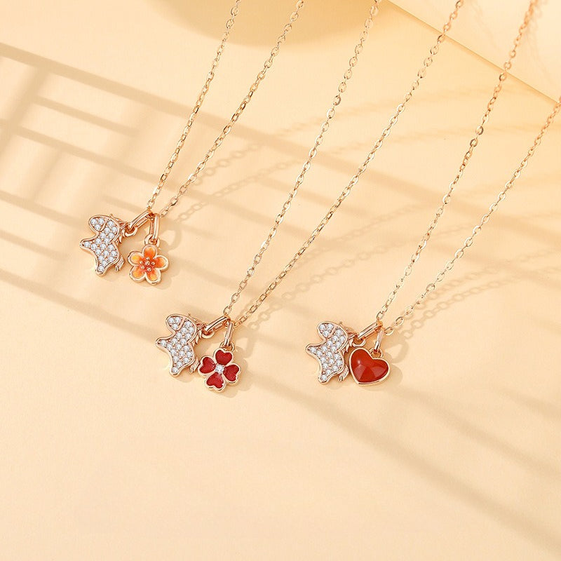 Women’s S925 Sterling Silver Year of the Horse Necklace – Zodiac Birth Year Jewelry