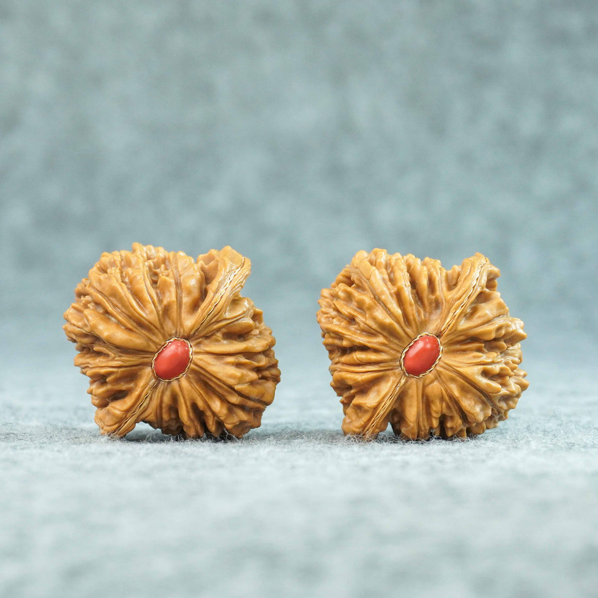 42.5mm Four-Tower Lion Head Walnut Pair | One-of-a-Kind Listing | 092401