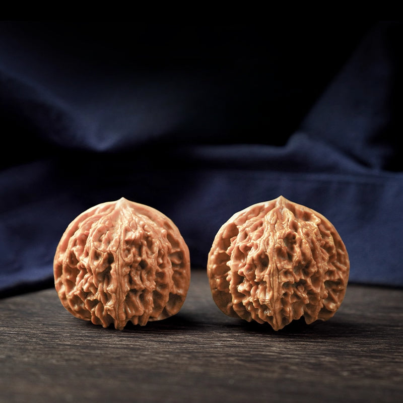 Premium Natural Color Chinese Wenwan Walnut Pair for Stress Relief and Meditation