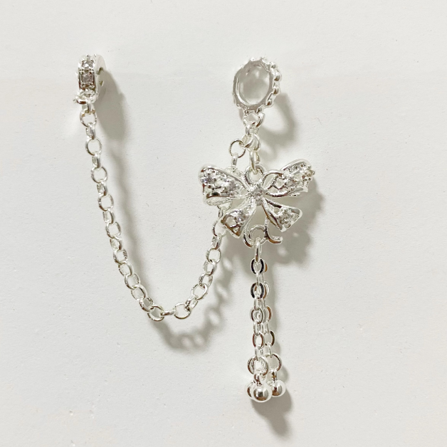 Bow Tassel Pendant with Chain, Spacer Beads & DIY Jewelry Findings