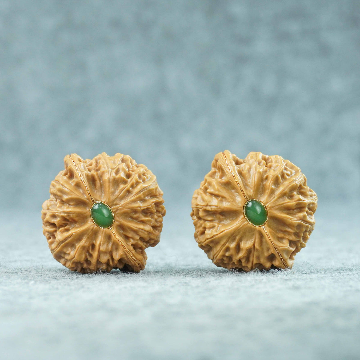 42.5mm Palace Lantern Lion Head Walnut Pair | One-of-a-Kind Listing | 090805