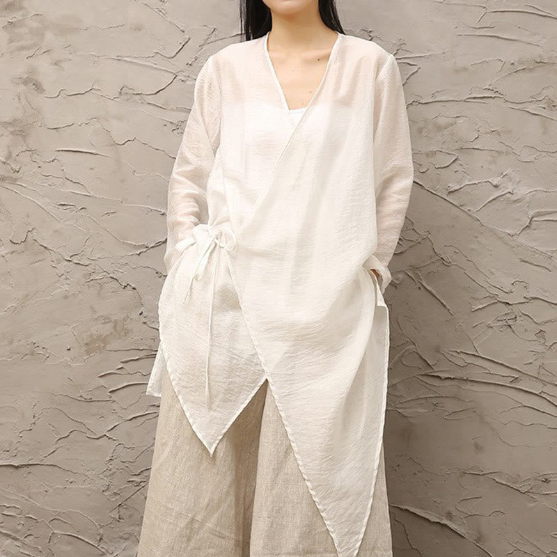 Simple White Beige Pattern Meditation Spiritual  Practice Yoga Clothing Women's Clothes