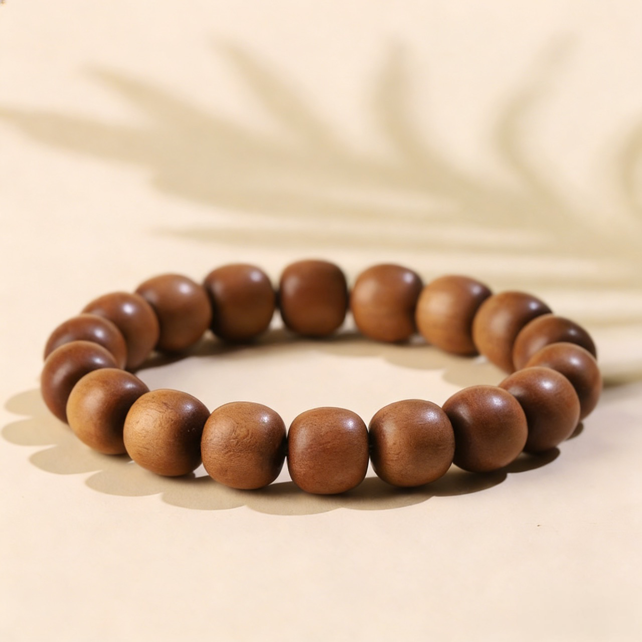 Indian Old Mountain Sandalwood Sinking-Grade Barrel Bead Bracelet